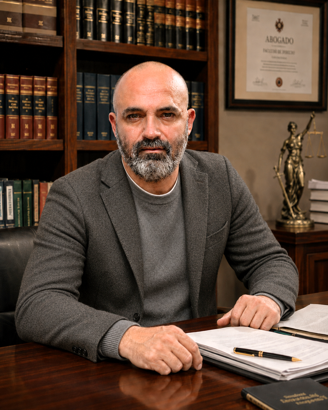 Omar Mendoza, fundador de Mendoza Legal Tech, en su despacho.
